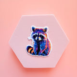 Galaxy Raccoon Sticker – Cosmic Vinyl Decal by The Sticker Era