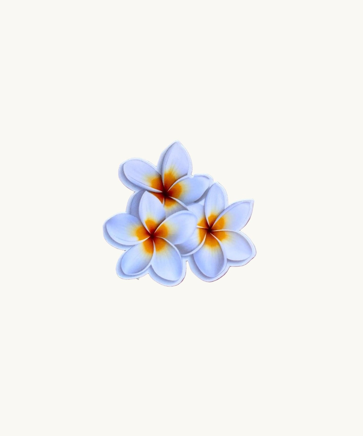 Tropical Plumeria Sticker | Watercolor Floral Vinyl Decal by The Sticker Era