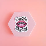 Bite Me Darling Sticker – Vampire Romance Vinyl by The Sticker Era