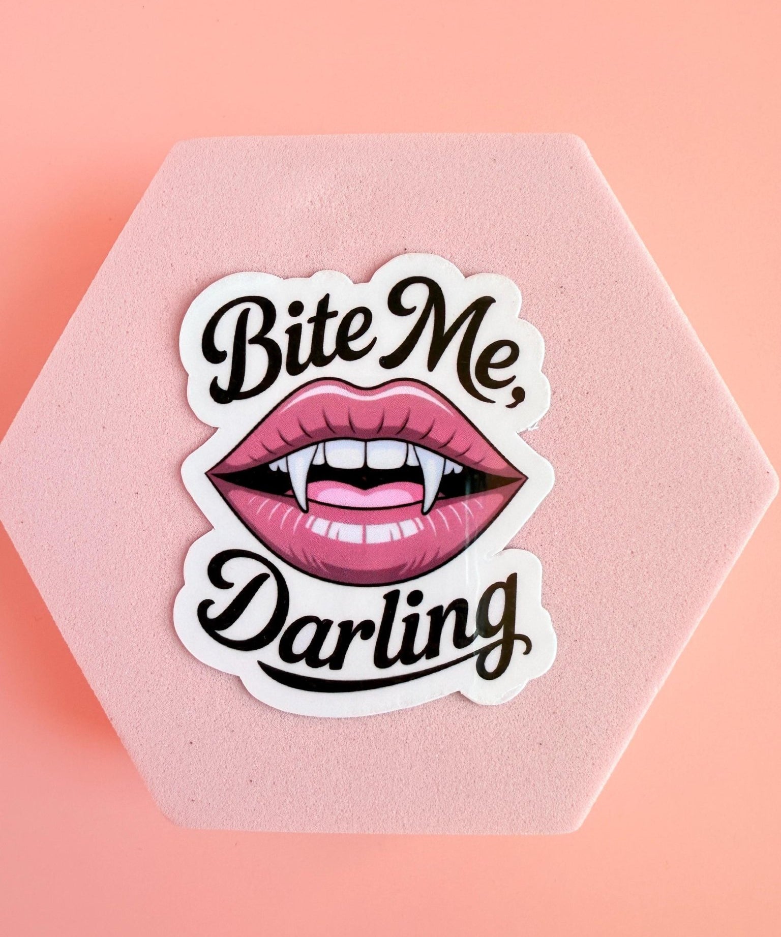 Bite Me Darling Sticker – Vampire Romance Vinyl by The Sticker Era