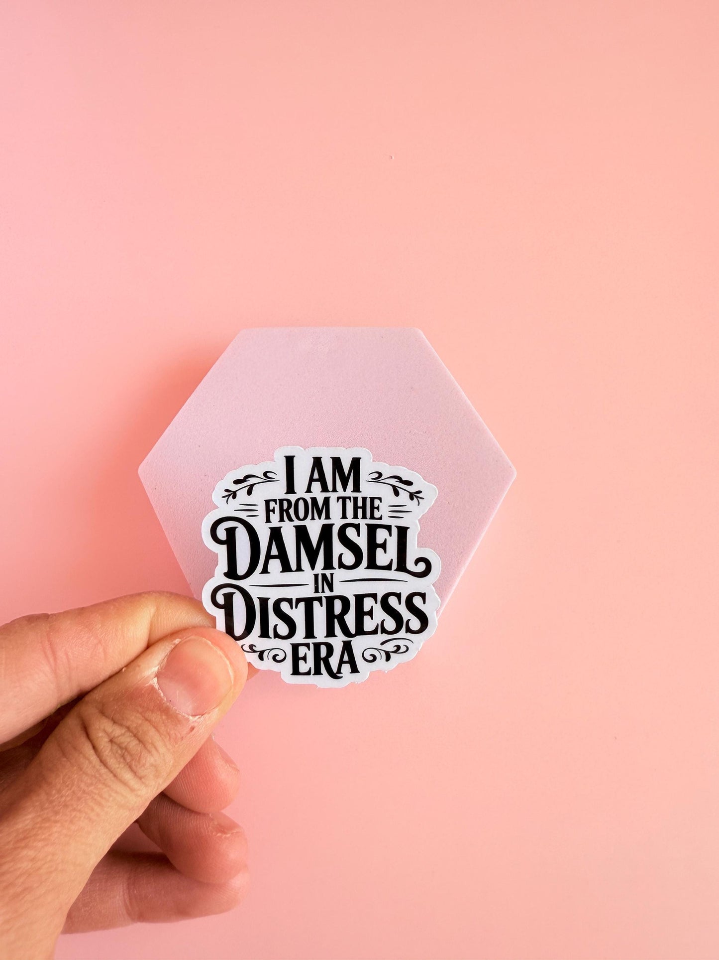 Damsel in Distress Era Sticker – Romantic Booktok Vinyl Sticker, Fantasy Romance Gift, Villain Girl Aesthetic - The Sticker Era
