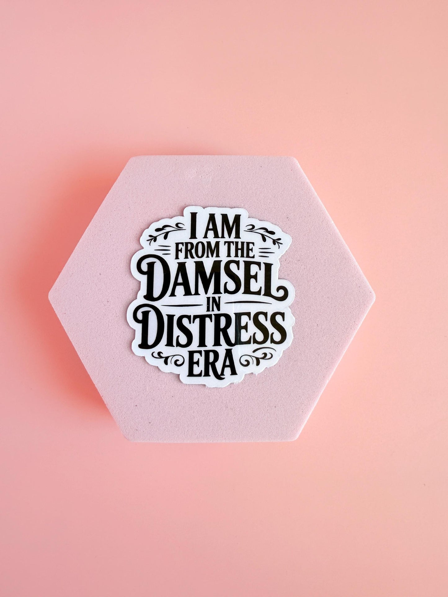 Damsel in Distress Era Sticker – Romantic Booktok Vinyl Sticker, Fantasy Romance Gift, Villain Girl Aesthetic - The Sticker Era