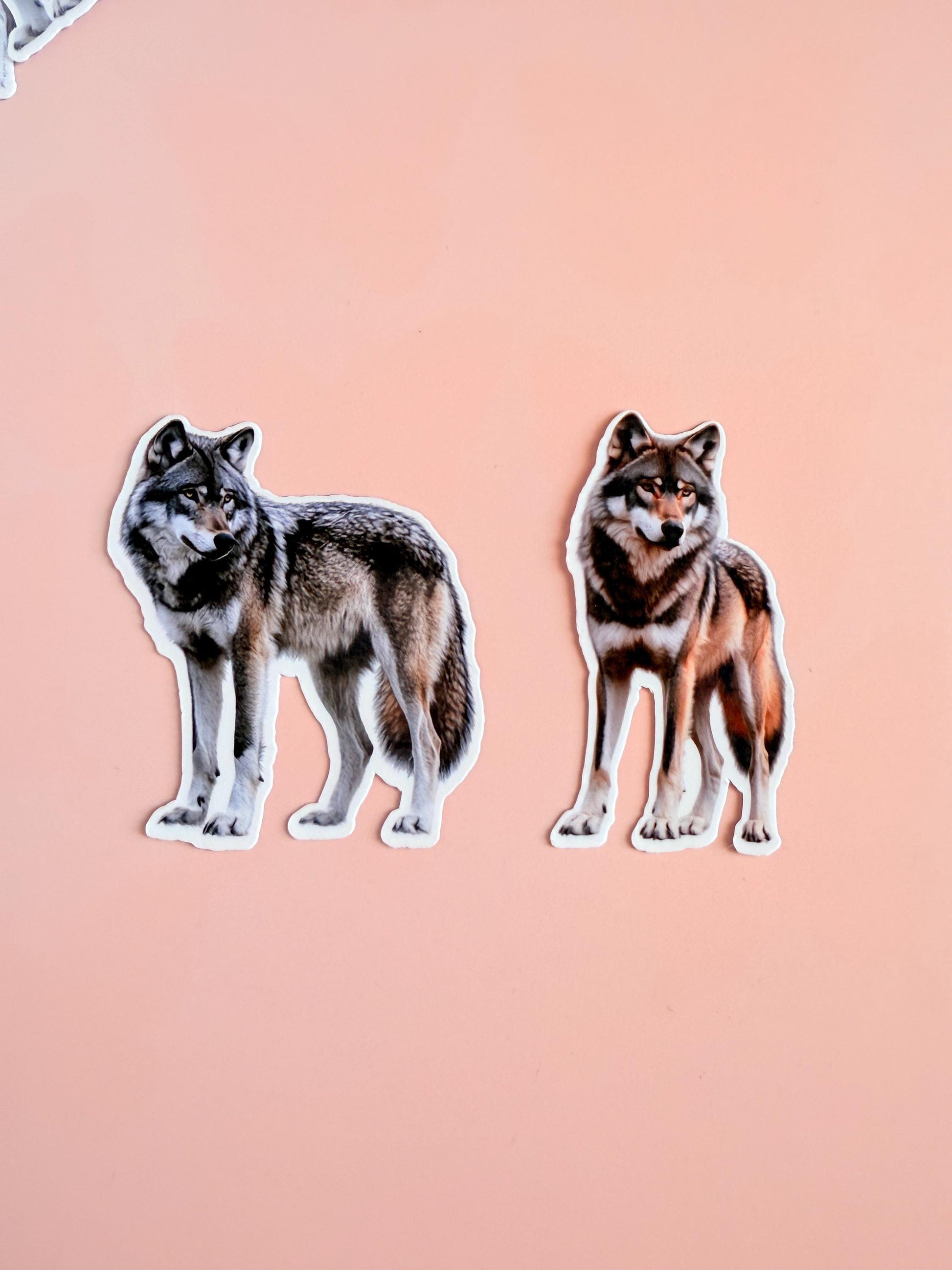 Wolf Stickers Pack – Realistic Wolf Art Vinyl Stickers for Water Bottles, Journals, Scrapbooks, Gifts, Laptop & Bookish Decor - The Sticker Era