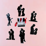 "That's My Good Girl" Dark Romance Sticker Pack | Couple Silhouette Spicy Vinyl Decals by The Sticker Era