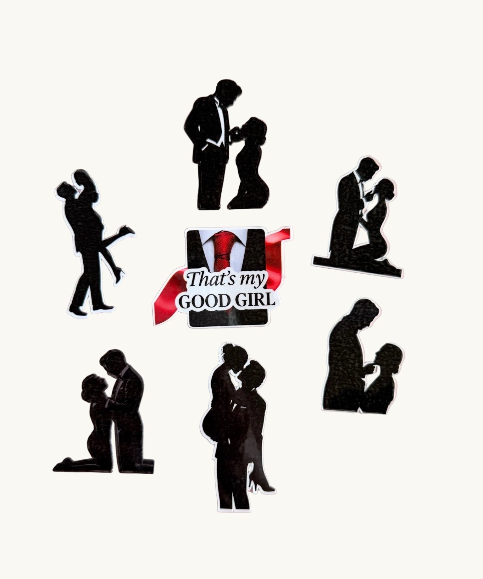 "That's My Good Girl" Dark Romance Sticker Pack | Couple Silhouette Spicy Vinyl Decals by The Sticker Era