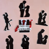 "That's My Good Girl" Dark Romance Sticker Pack | Couple Silhouette Spicy Vinyl Decals by The Sticker Era
