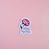 Feminist Floral Sticker: I Bloom On My Terms - Waterproof Vinyl Decal by The Sticker Era