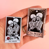 Till Death Tarot Sticker Set | Gothic Skeleton Couple Dark Romance Vinyl Decals by The Sticker Era