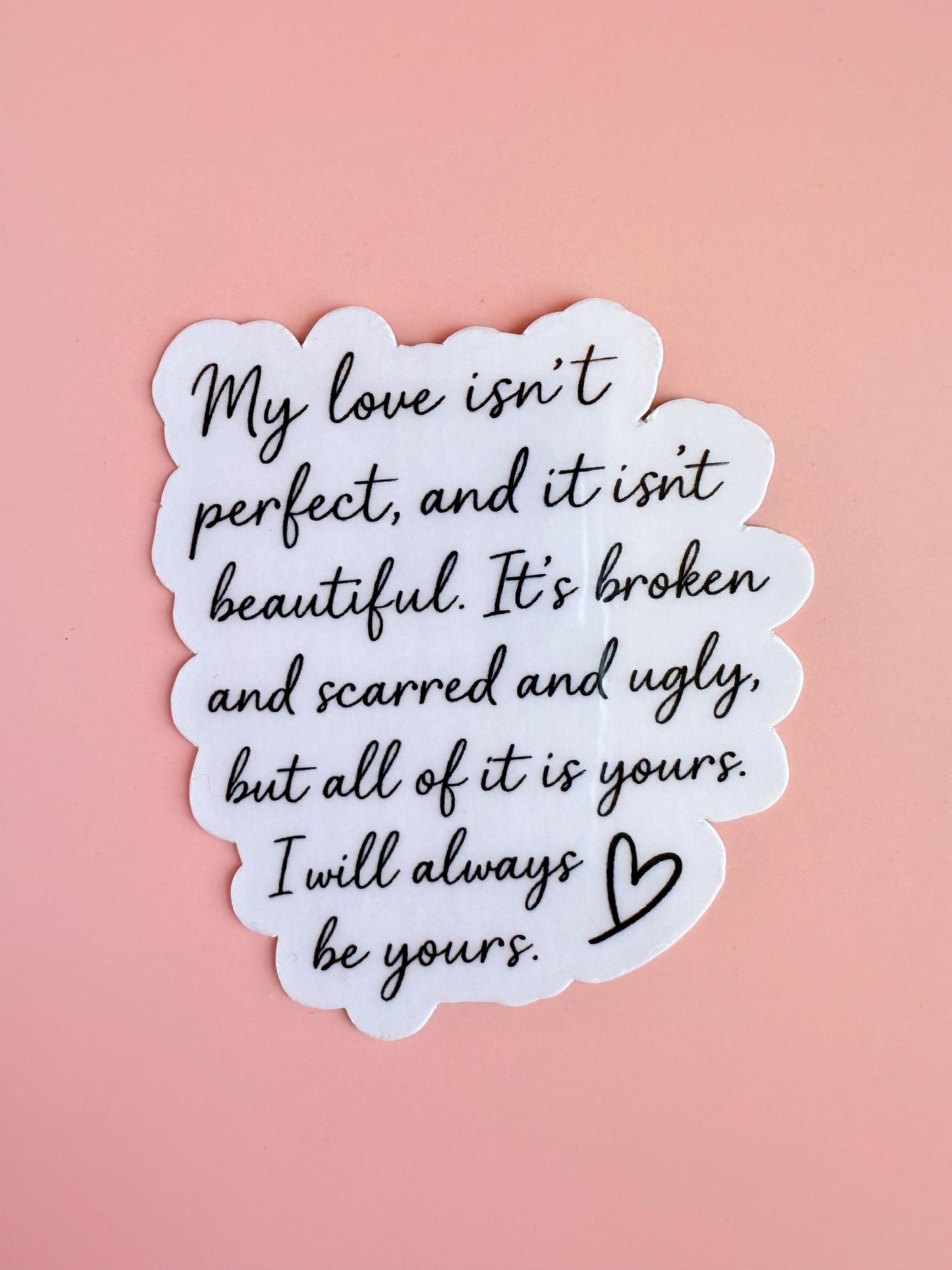 Under Your Scars Sticker – Dark Romance Book Quote Vinyl Decal | Emotional Kindle Sticker for Bookish Journals & Gifts | stalker stickers - The Sticker Era