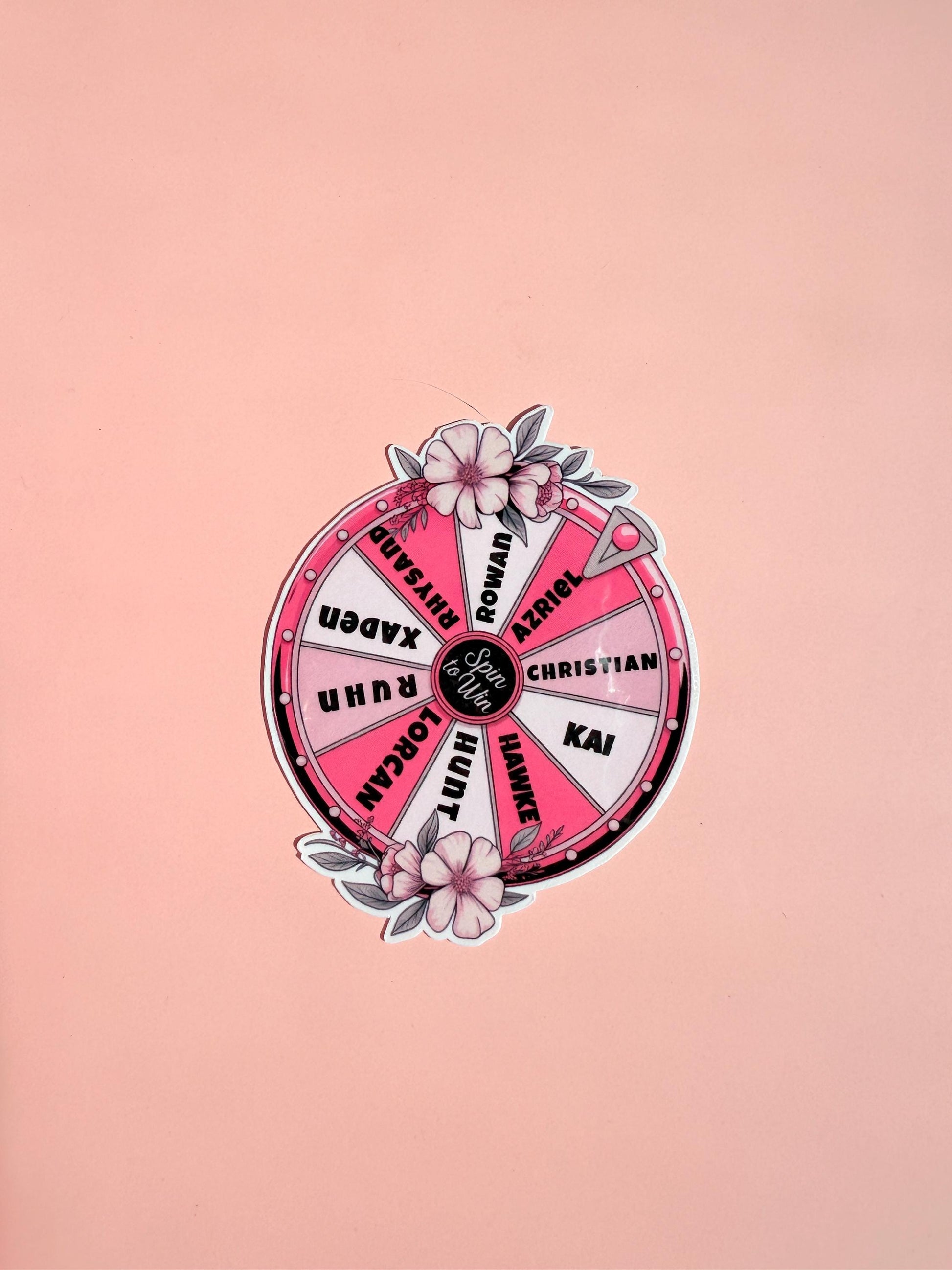 Book Boyfriend Sticker Spin Wheel | Fantasy Romance Vinyl Sticker | Rhysand, Rowan, Xaden, Azriel | Book Lover Gift for Readers|gift for her - The Sticker Era