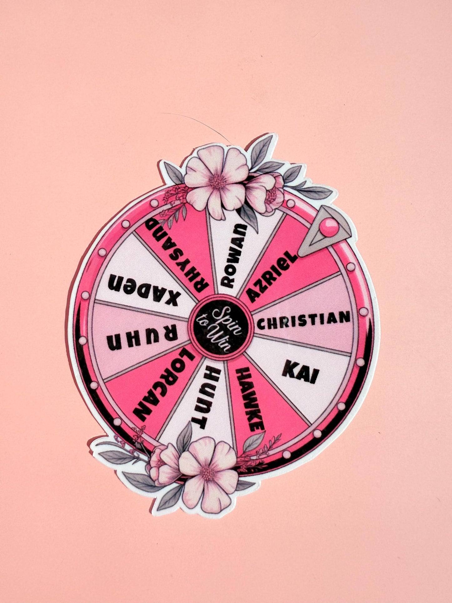 Book Boyfriend Sticker Spin Wheel | Fantasy Romance Vinyl Sticker | Rhysand, Rowan, Xaden, Azriel | Book Lover Gift for Readers|gift for her - The Sticker Era