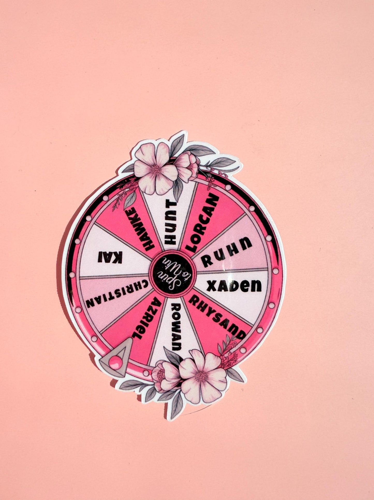 Book Boyfriend Sticker Spin Wheel | Fantasy Romance Vinyl Sticker | Rhysand, Rowan, Xaden, Azriel | Book Lover Gift for Readers|gift for her - The Sticker Era