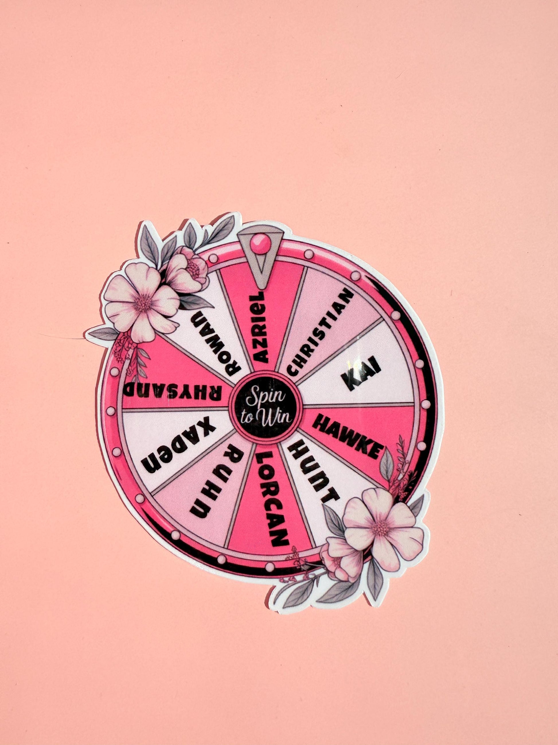 Book Boyfriend Sticker Spin Wheel | Fantasy Romance Vinyl Sticker | Rhysand, Rowan, Xaden, Azriel | Book Lover Gift for Readers|gift for her - The Sticker Era