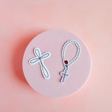 Cross & Rosary Sticker Set | Faith-Based Christian Vinyl Decals by The Sticker Era