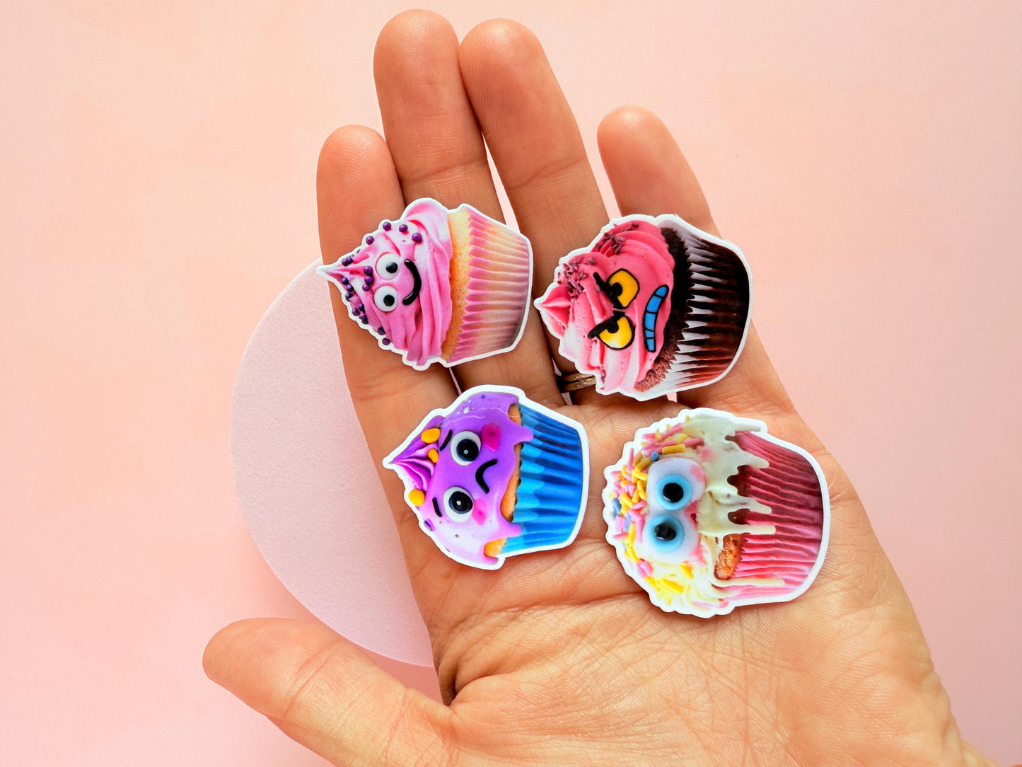 Funny Cupcake Sticker Pack – Emotionally Chaotic Dessert Vinyl Stickers for Laptops, Water Bottles & Journals| bakery stickers| cute food - The Sticker Era