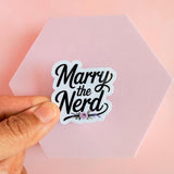 "Marry the Nerd" Sticker | Bookish Romance Vinyl Decal by The Sticker Era