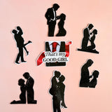 "That's My Good Girl" Dark Romance Sticker Pack | Couple Silhouette Spicy Vinyl Decals by The Sticker Era