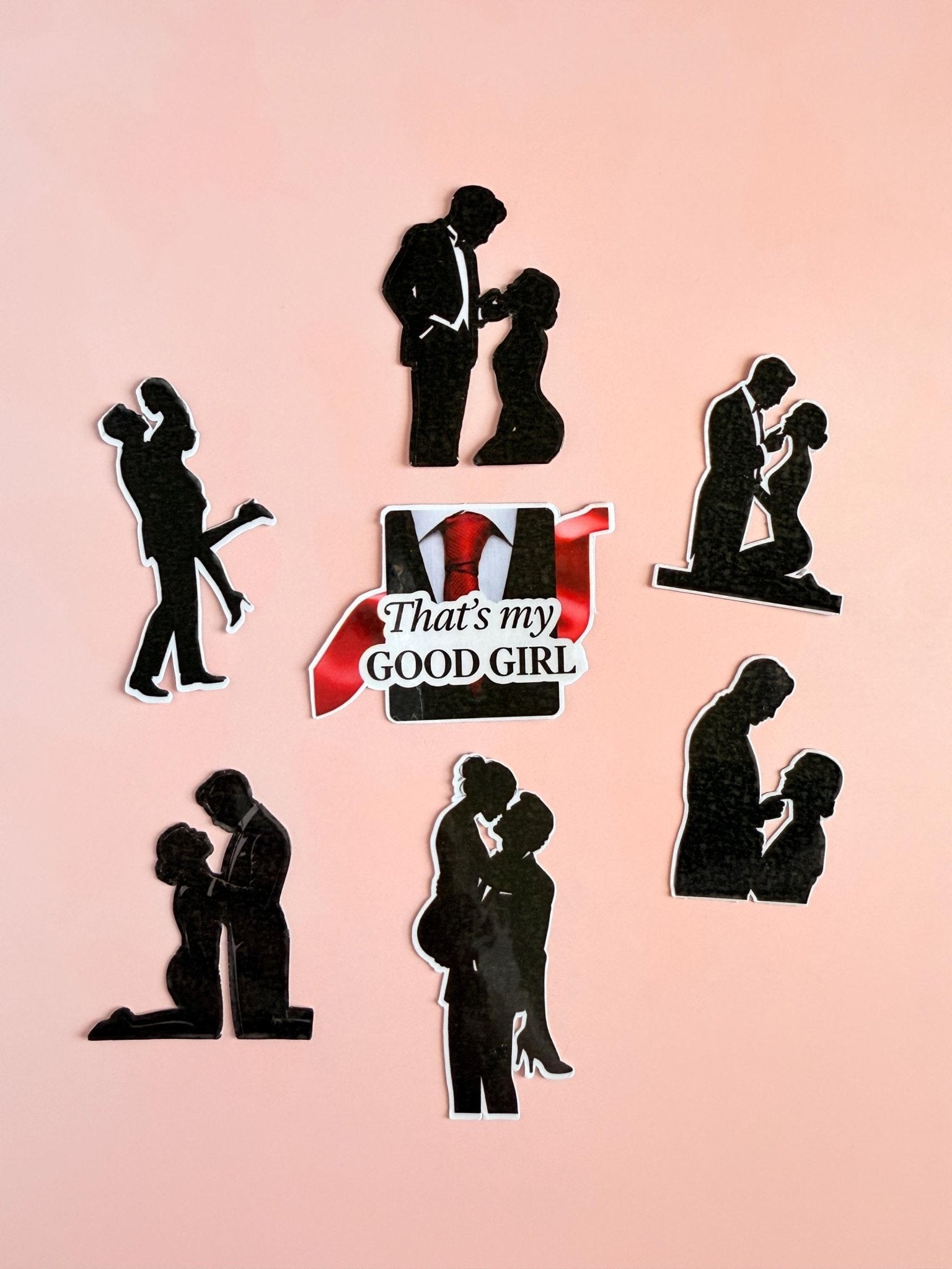 "That's My Good Girl" Dark Romance Sticker Pack | Couple Silhouette Spicy Vinyl Decals by The Sticker Era