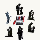 "That's My Good Girl" Dark Romance Sticker Pack | Couple Silhouette Spicy Vinyl Decals by The Sticker Era