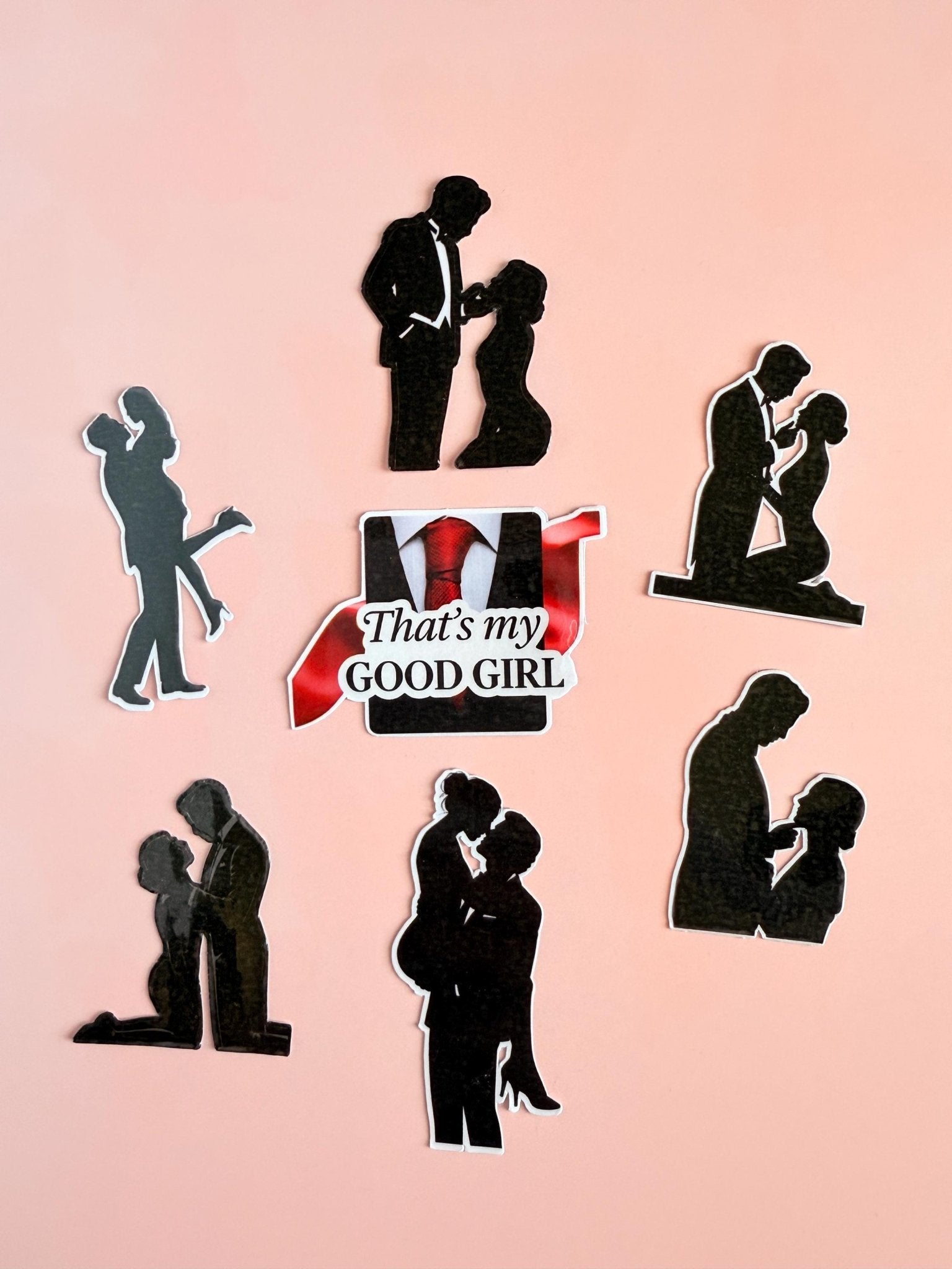 "That's My Good Girl" Dark Romance Sticker Pack | Couple Silhouette Spicy Vinyl Decals by The Sticker Era