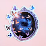 Magic Mirror Sticker | Butterfly Portal Fantasy Art Vinyl Decal by The Sticker Era