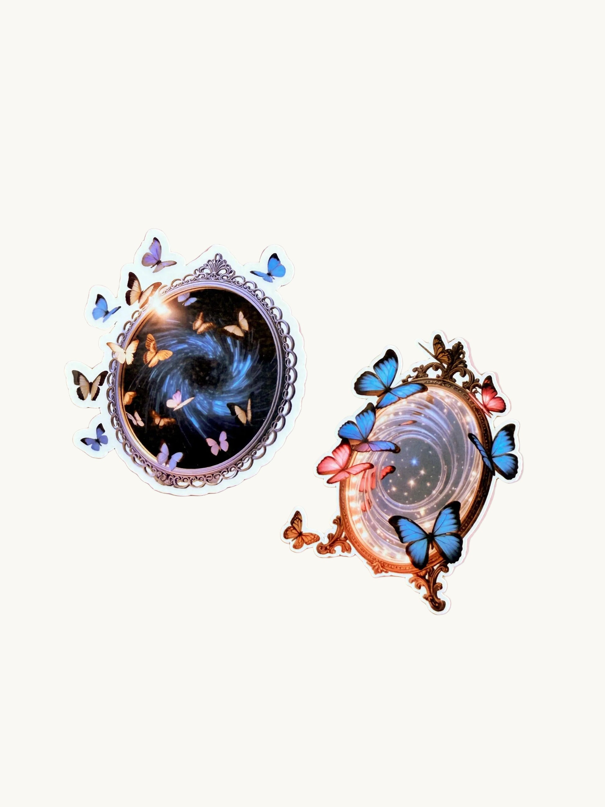 Magic Mirror Sticker | Butterfly Portal Decal | Whimsical Fantasy Art | Celestial Mirror | Matte Finish | Laptop & Bookish Decor| fantasy - The Sticker Era