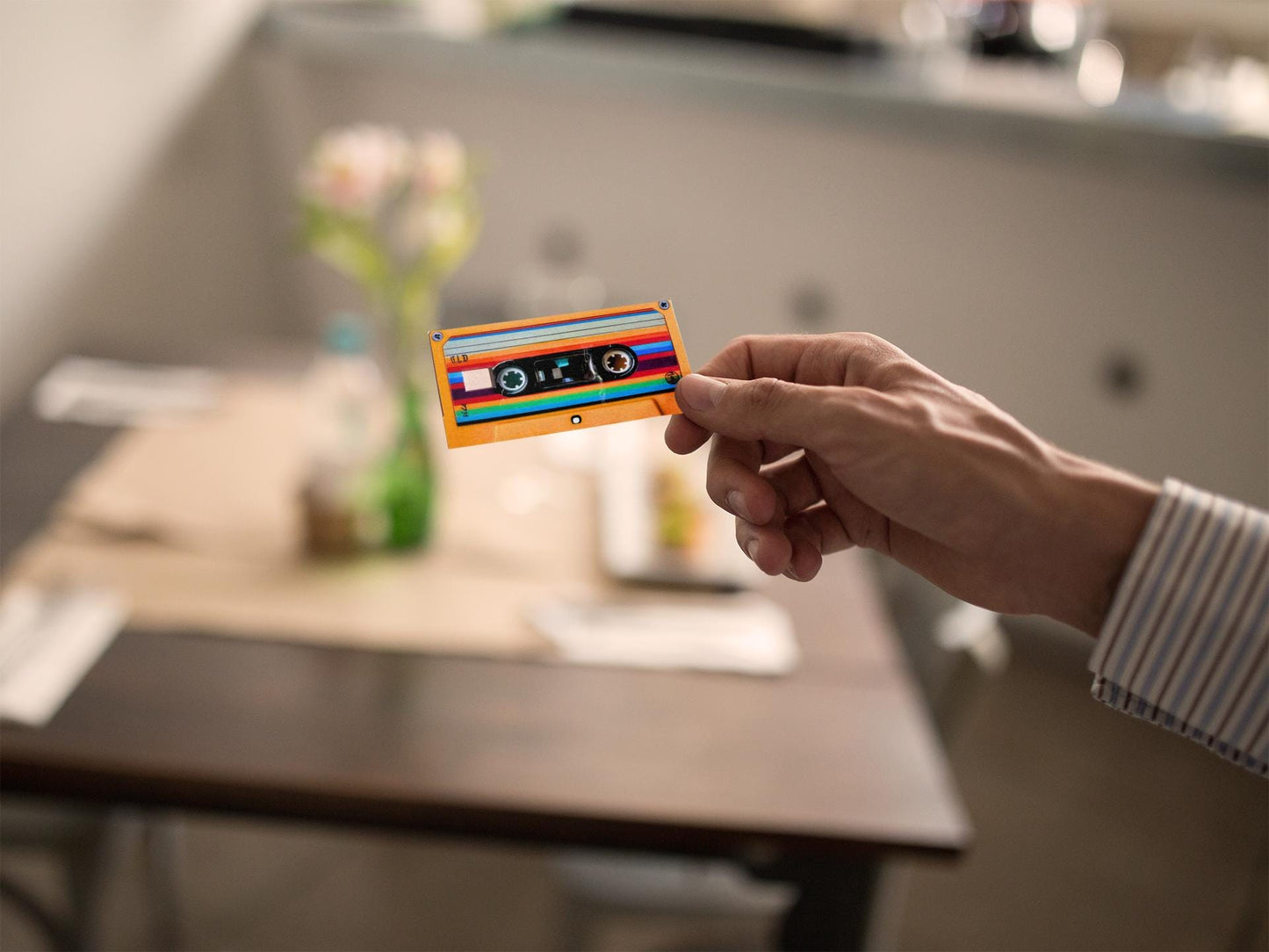 Retro Cassette Tape Debit Card Skin - Rainbow Stripes - 80s 90s Nostalgia - Unique Vinyl Sticker for Payment Cards - The Sticker Era