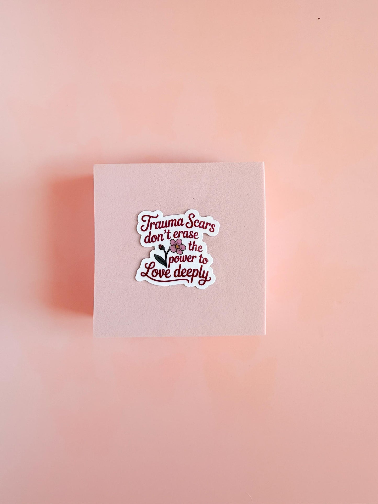 Inspirational 'Healing Journey' text decal. Scratch-resistant and dishwasher-safe sticker from The Sticker Era, perfect for those navigating their own path to wellness.