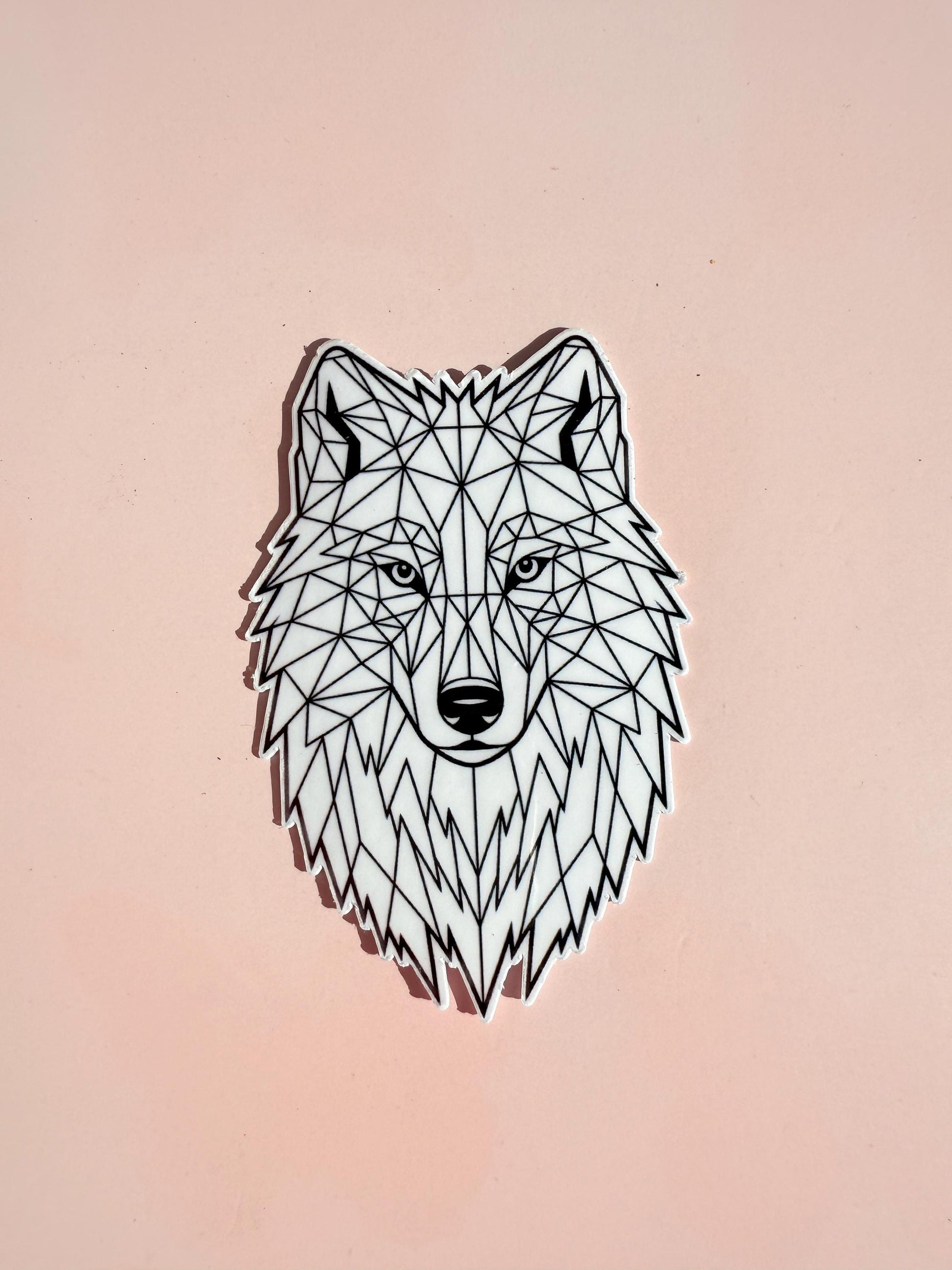 Geometric Wolf Vinyl Sticker - 2.75" Low Poly Wolf Decal - Minimalist Animal Art - Laptop Water Bottle Journal Aesthetic Sticker -Wolf Gift - The Sticker Era