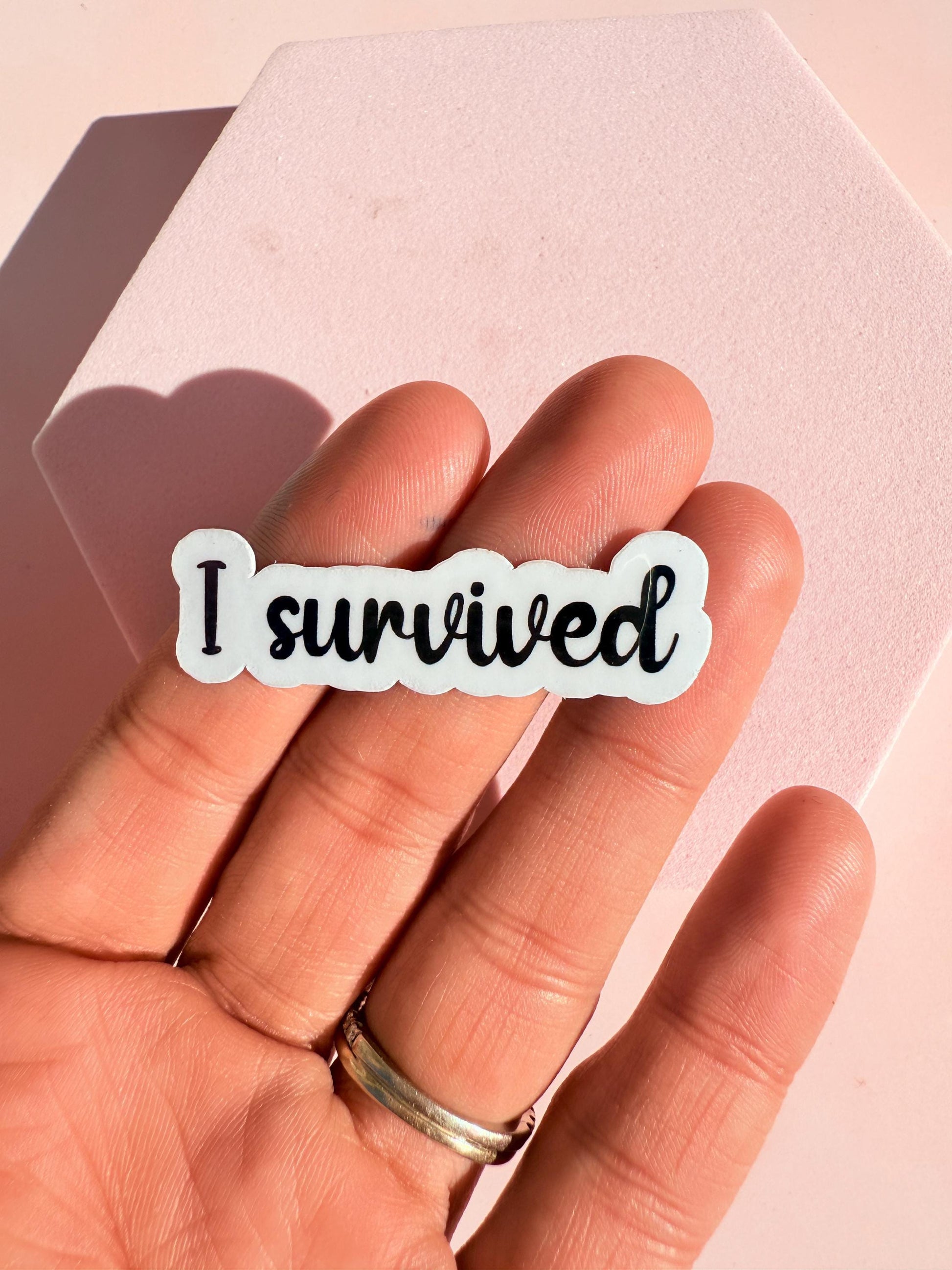I Survived & Blessed Vinyl Sticker Bundle | Inspirational Decal Pack | Motivational Resilience Gratitude Gift | Laptop Water Bottle - The Sticker Era