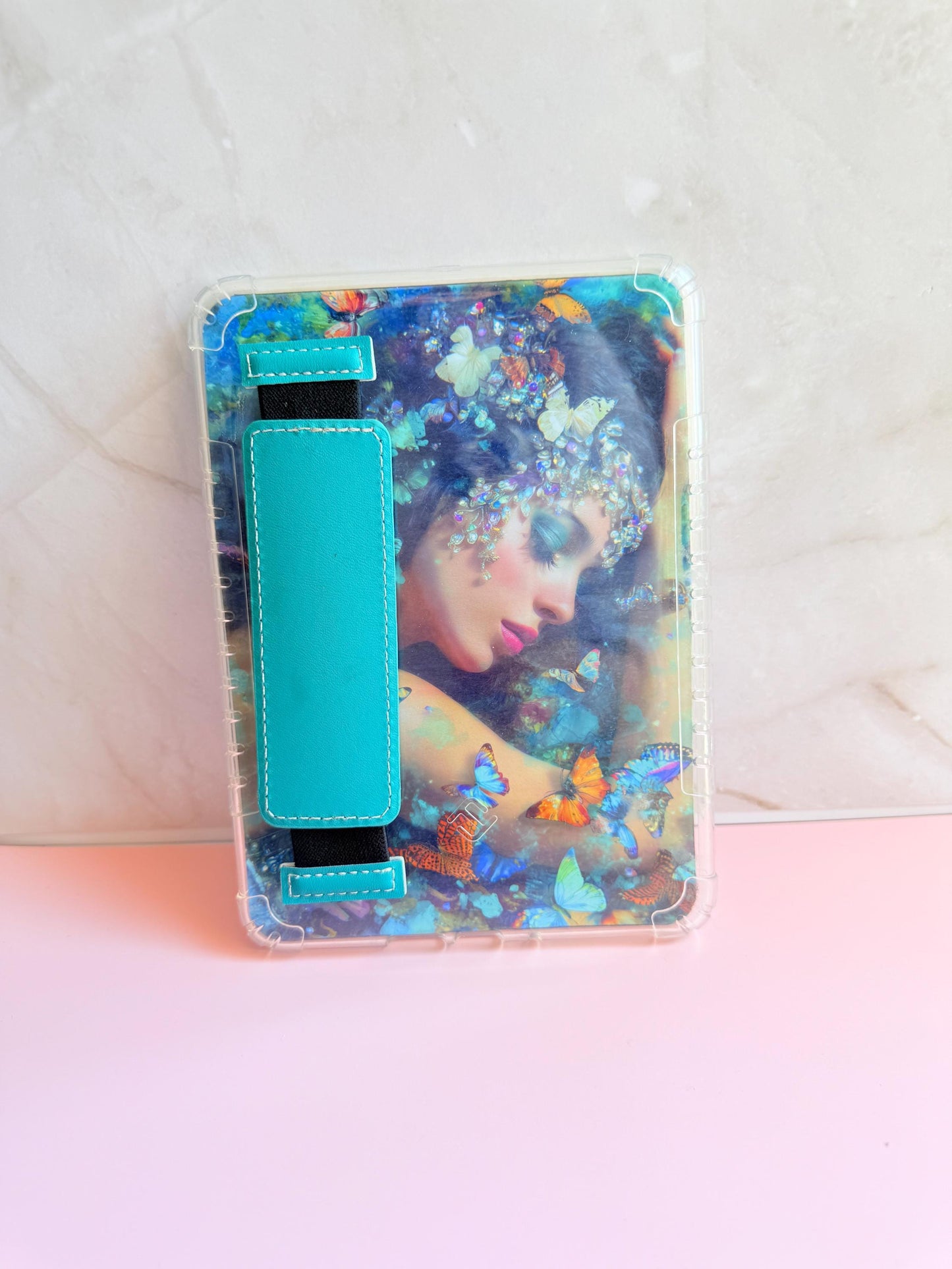 Ethereal Butterfly Muse Kindle Back Insert | Physical Clear Case Card | Aesthetic E-reader Decor |Sparkly Holographic Option | Book Gift - The Sticker Era