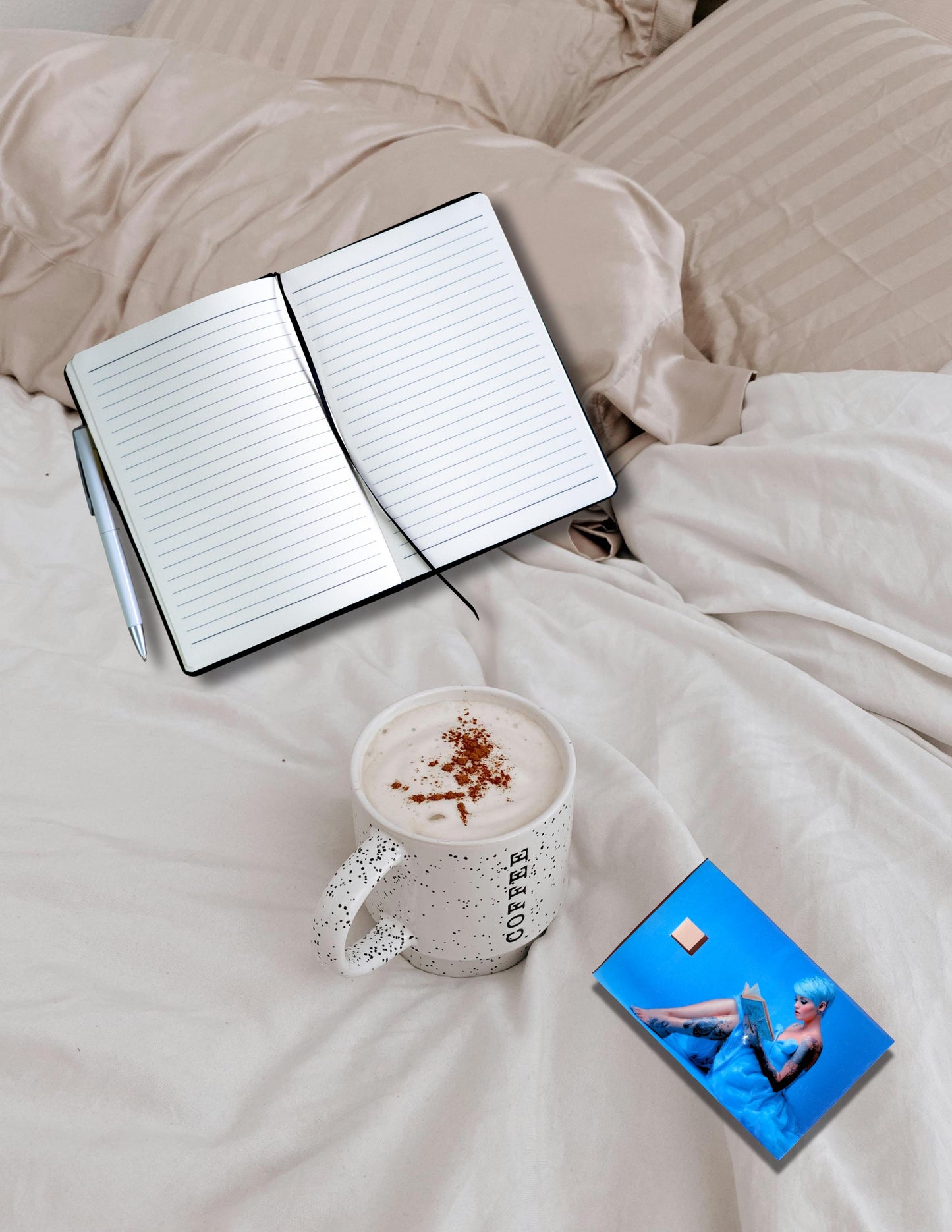 Blue Aesthetic Debit Card Skin - Serene Reader Design - Blue Hair & Tattoo Card Decal - Book Lover| Art Fan Gift - Unique Vinyl Sticker|gift - The Sticker Era