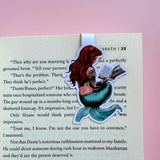Bookworm Mermaid Magnetic Bookmark | Fantasy Reader Handmade Page Marker by The Sticker Era