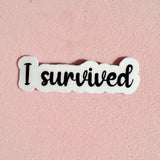 "I Survived" & "Blessed" Sticker Bundle | Faith Resilience Inspirational Decal Pack by The Sticker Era