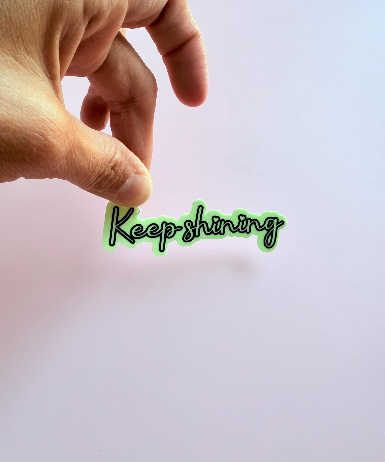Glow-in-the-Dark Vinyl Sticker: Motivational Script Decal by The Sticker Era