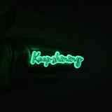 Glow-in-the-Dark Vinyl Sticker: Motivational Script Decal by The Sticker Era