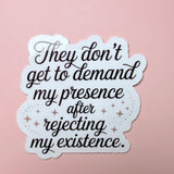 Boundaries Quote Sticker | Waterproof Vinyl Decal with Stars or Roses Design by The Sticker Era