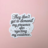 Boundaries Quote Sticker | Waterproof Vinyl Decal with Stars or Roses Design by The Sticker Era