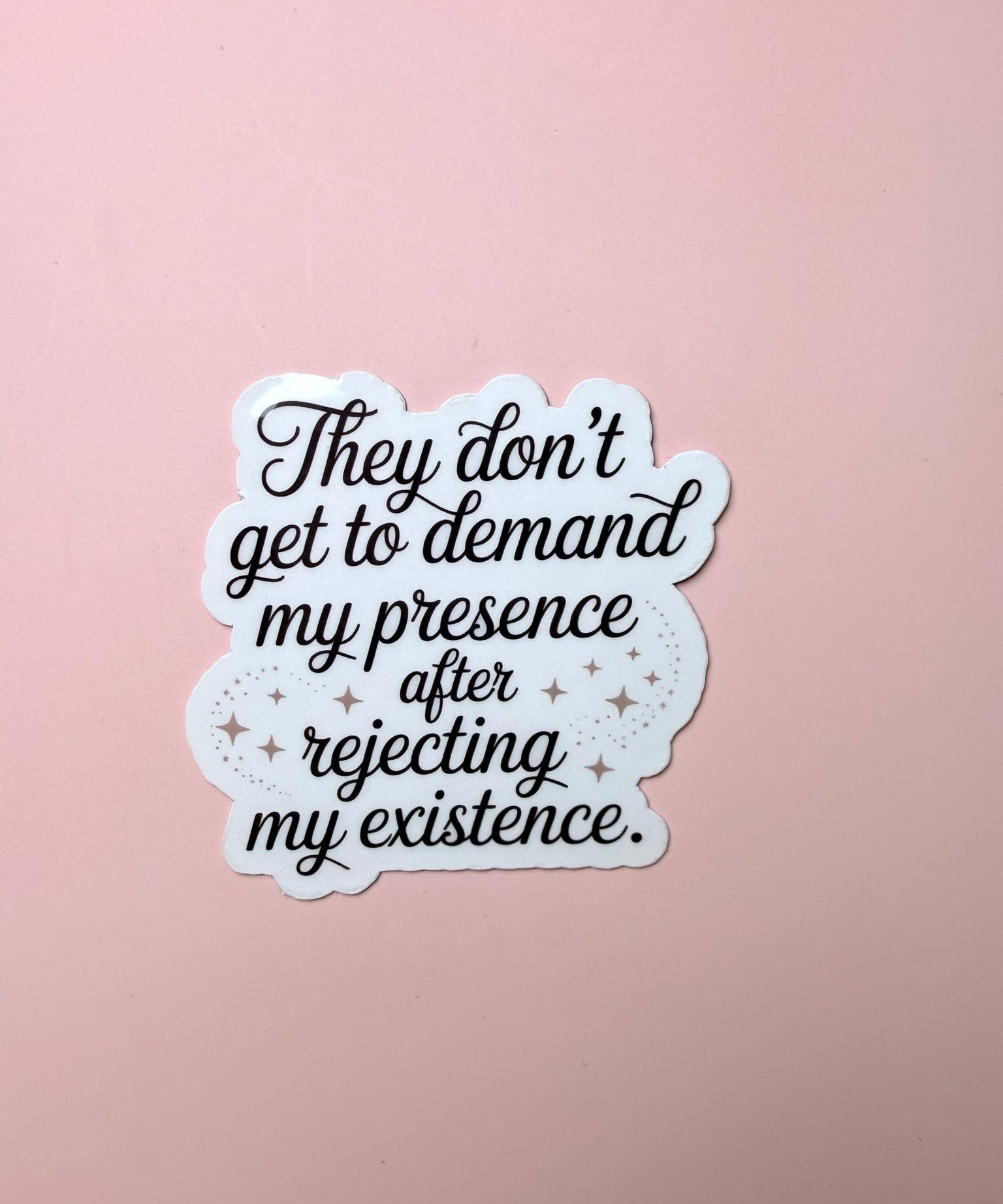 Boundaries Quote Sticker | Waterproof Vinyl Decal with Stars or Roses Design by The Sticker Era