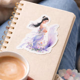 Ethereal Mermaid Sticker - Waterproof Fantasy Vinyl - Bookish Ocean Goddess Art by The Sticker Era