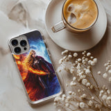 Fire and ice warrior goddess clear case insert flat lay with latte and baby's breath by The Sticker Era
3. Warrior goddess fantasy phone insert flat lay with sage and dried flowers by The Sticker Era