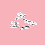 "Your Silence Protects the Wrong People" Sticker | Activism Anti-Hate Vinyl Decal by The Sticker Era
