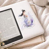 Ethereal Mermaid Sticker - Waterproof Fantasy Vinyl - Bookish Ocean Goddess Art by The Sticker Era