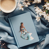 Ethiopian Mermaid Sticker - Water resistant Fantasy Vinyl - African Goddess Ocean Art by The Sticker Era