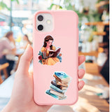 Tattooed Princess Reading Sticker – Bookish Vinyl Decal by The Sticker Era