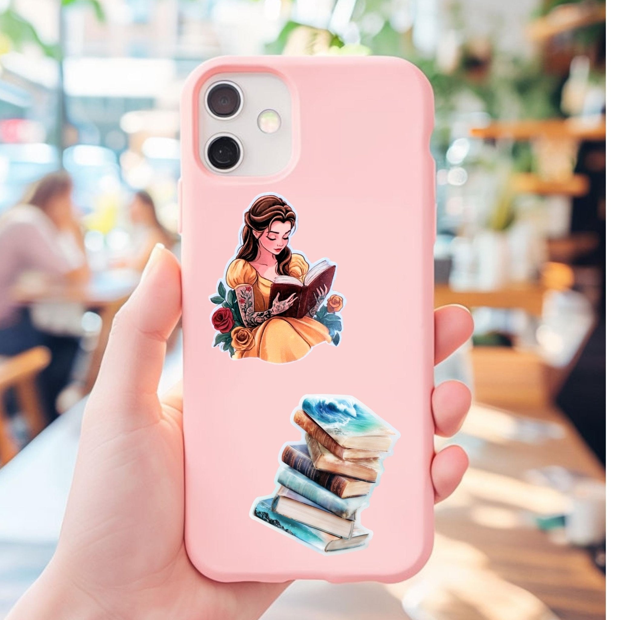 Tattooed Princess Reading Sticker – Bookish Vinyl Decal by The Sticker Era