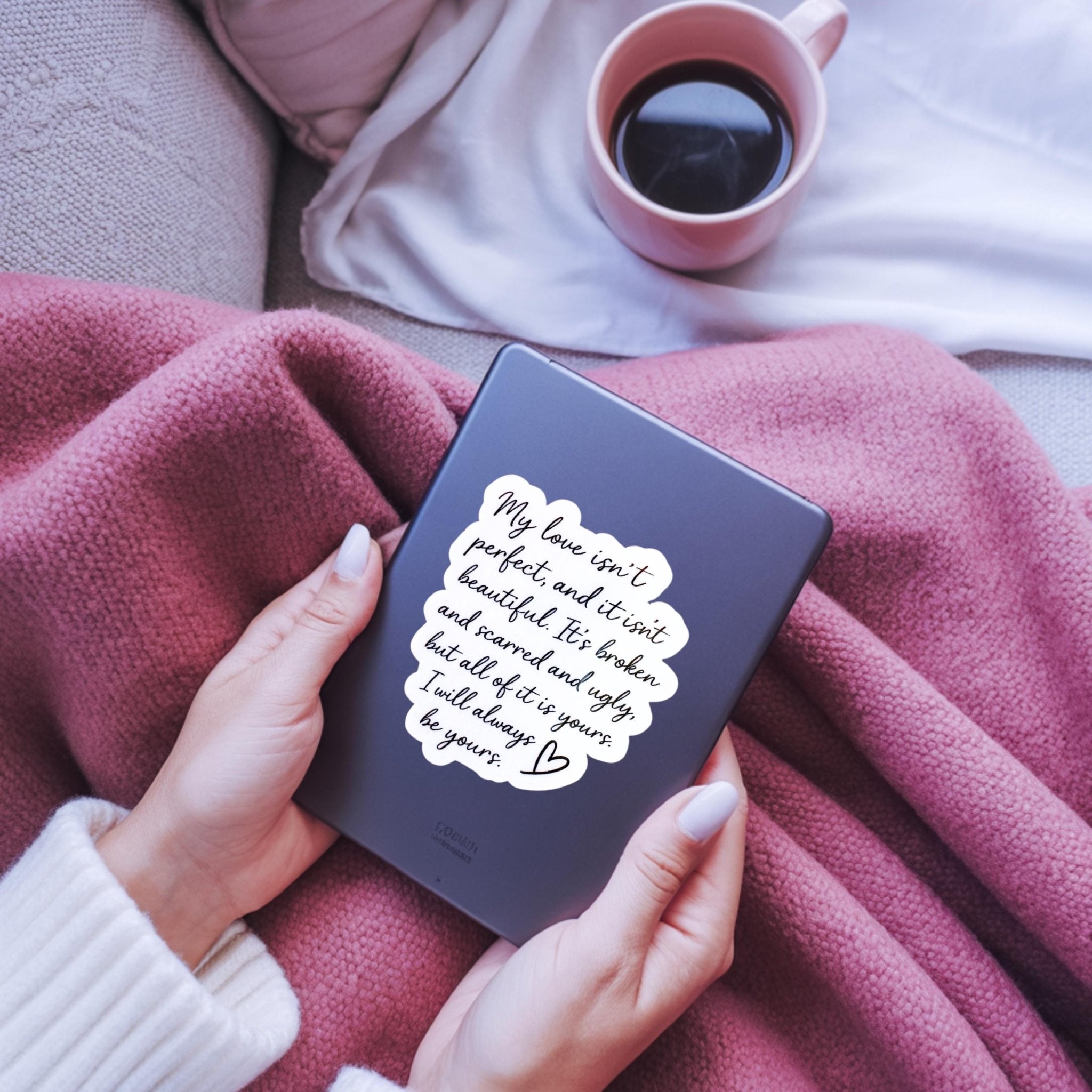 "Under Your Scars" Sticker | Dark Romance Book Quote Vinyl Decal by The Sticker Era