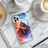 Fire and Ice Fantasy Phone Insert – Warrior Goddess Art – Clear Case Insert by The Sticker Era