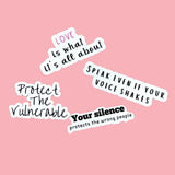 "Your Silence Protects the Wrong People" Sticker | Activism Anti-Hate Vinyl Decal by The Sticker Era