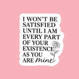 Possessive Love Quote Vinyl Sticker – Dark Romance Waterproof Decal for Kindle, Laptop & Book Lovers by The Sticker Era